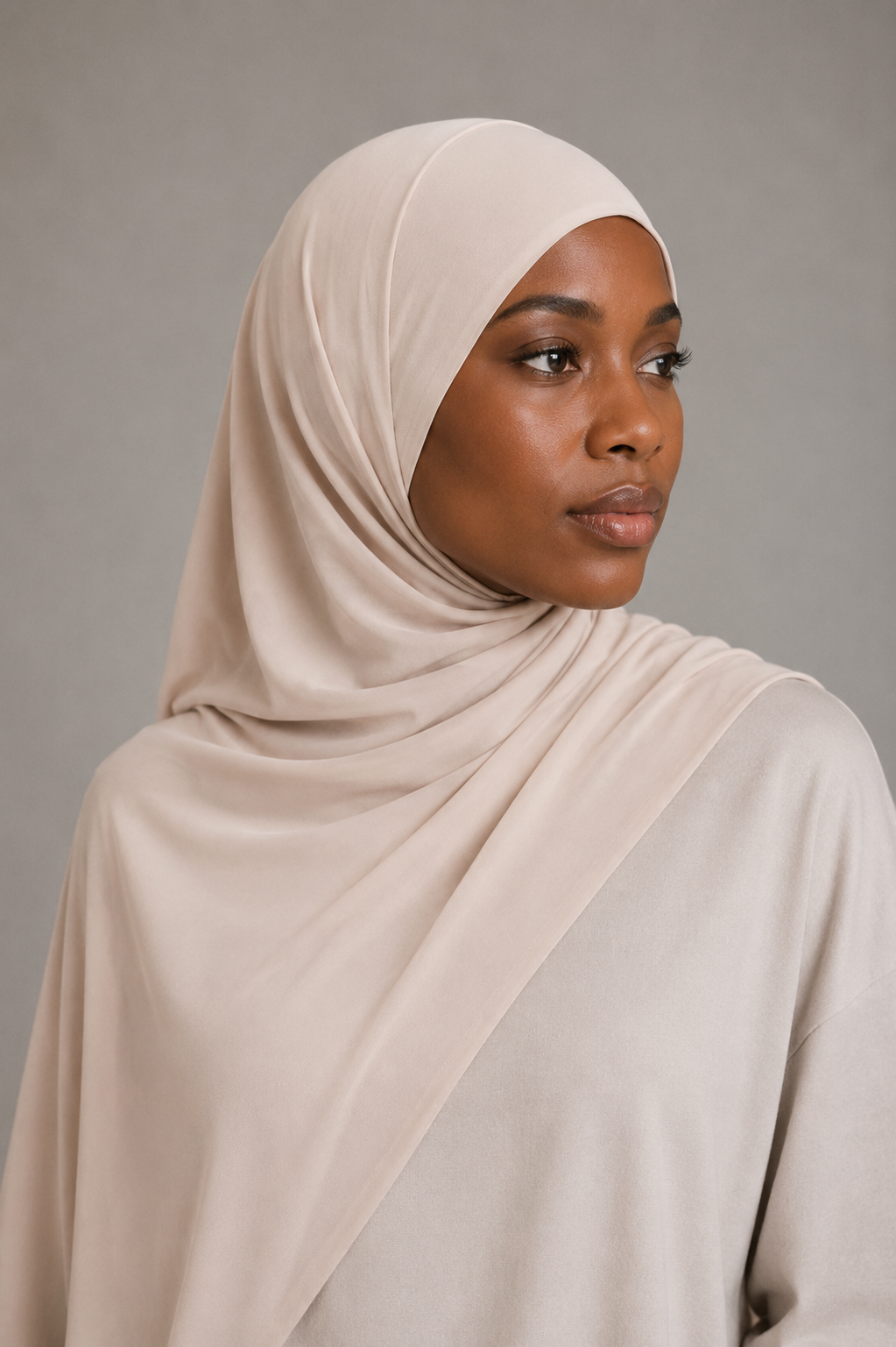 Hijab Jersey Liquide - Nude