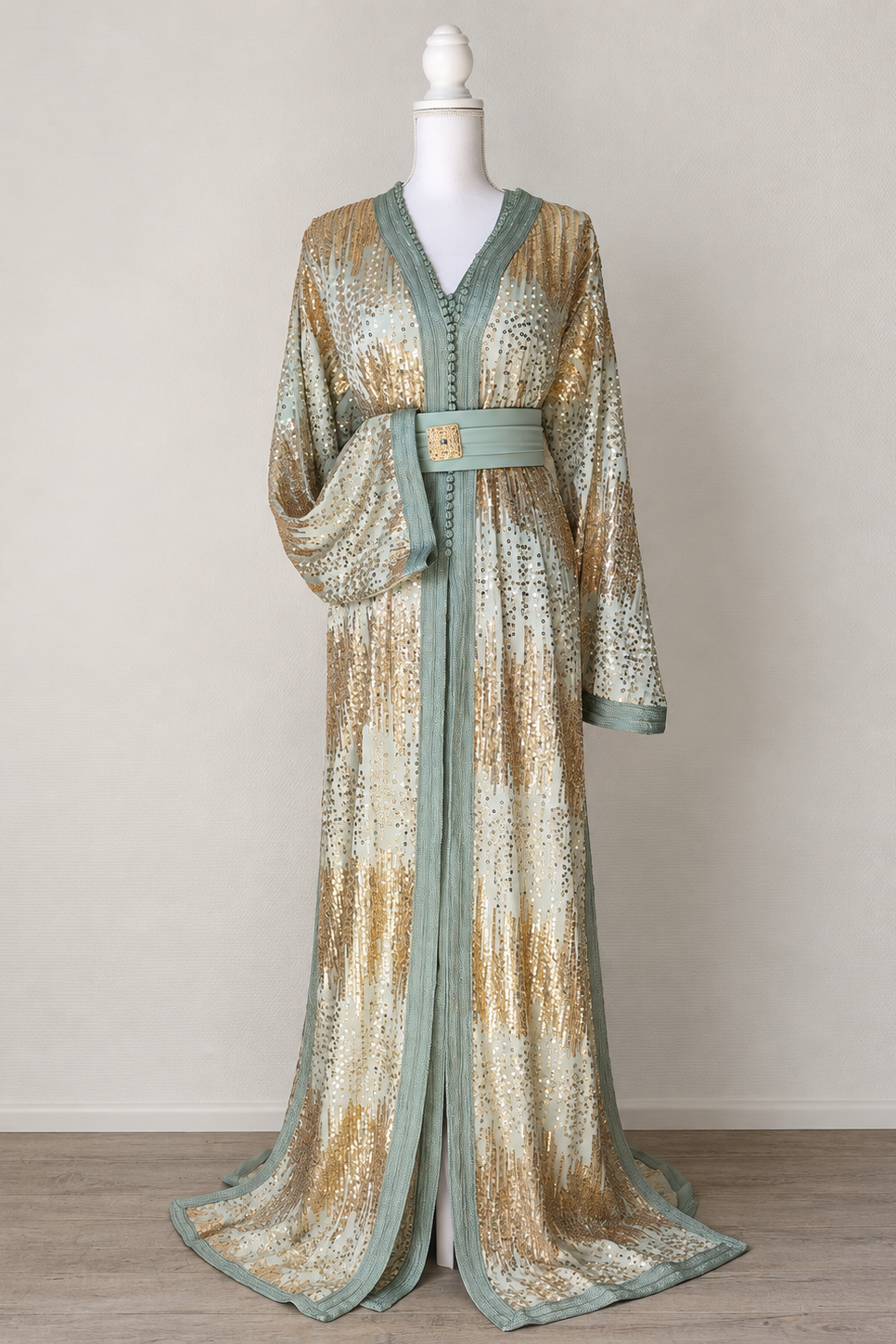 Takchita Prestige - Sauge sequins doré