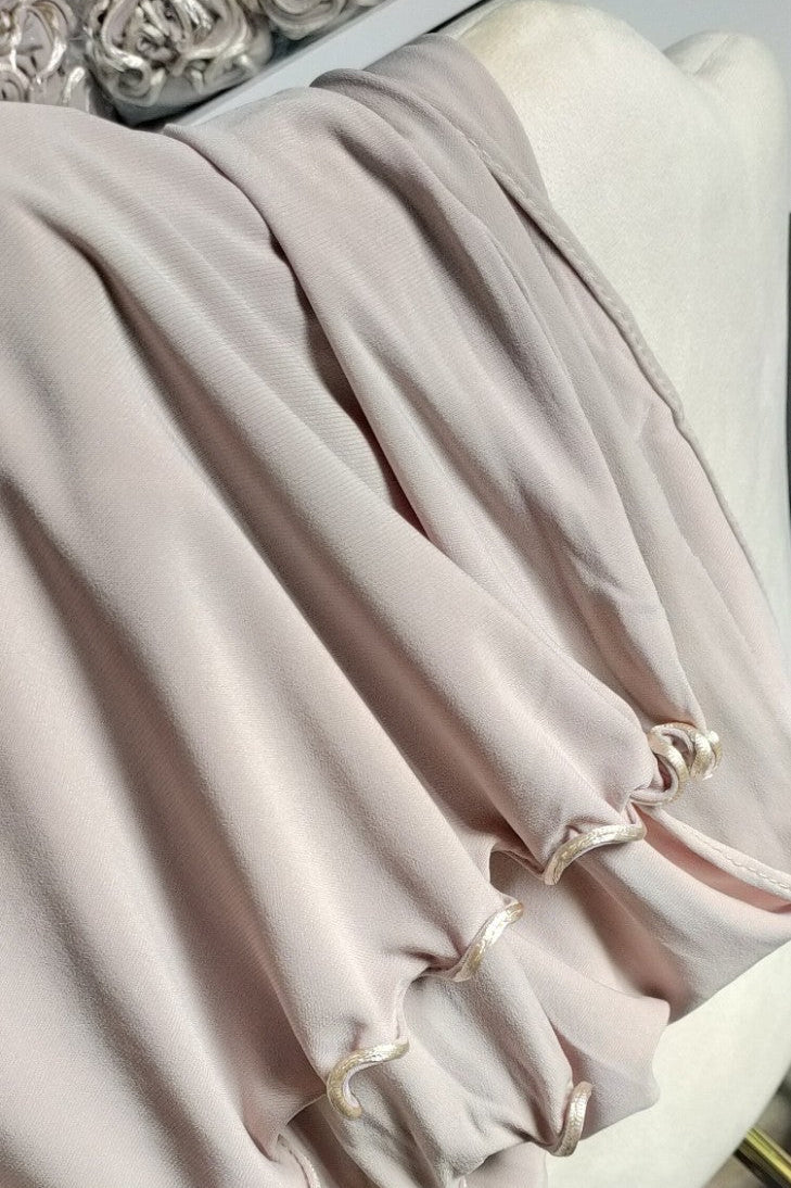 Hijab Jersey Premium Frisé – Taupe Clair