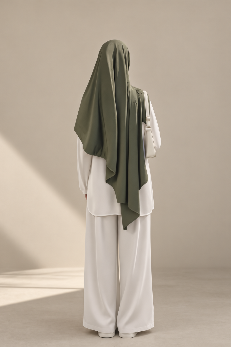 Hijab Jersey Premium Satiné - Kaki