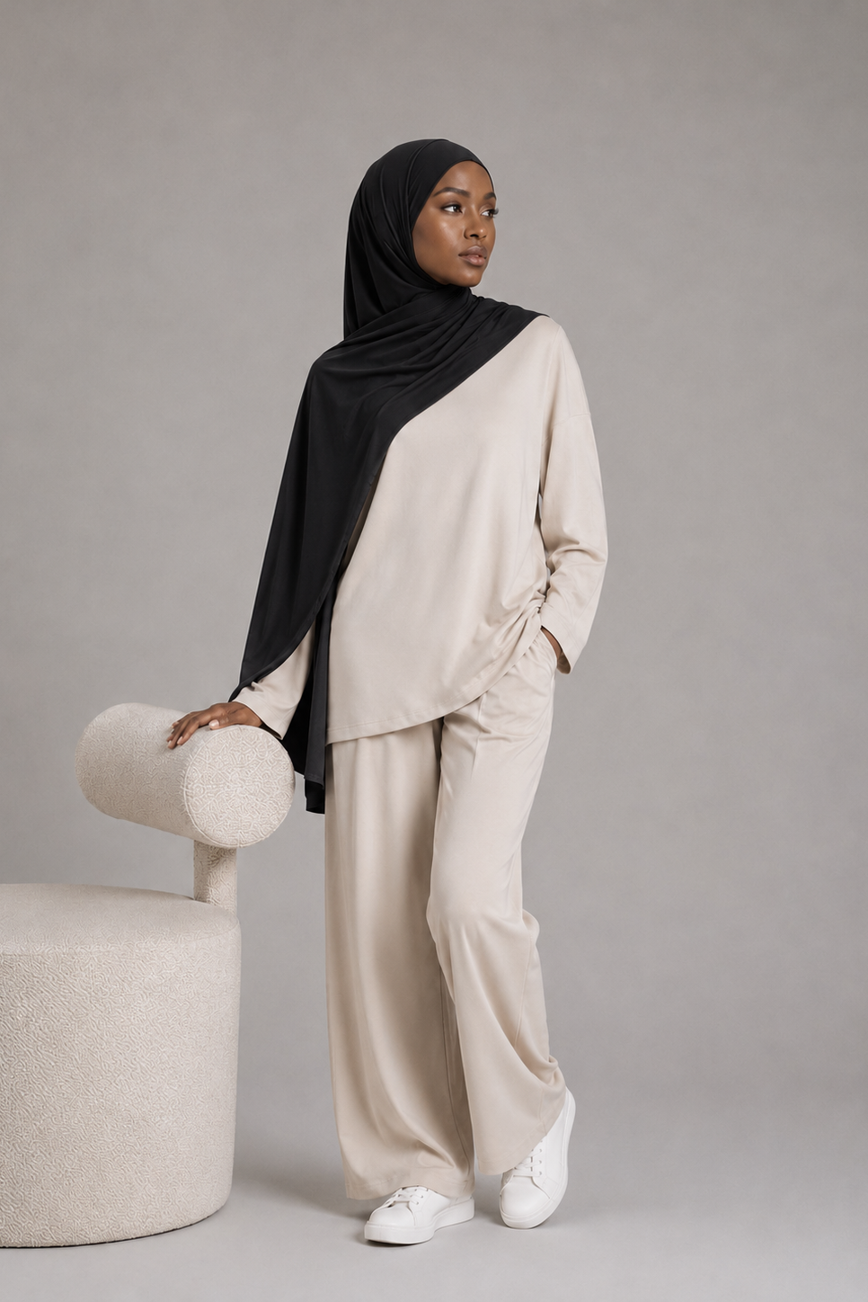 Hijab Jersey Liquide - Noir