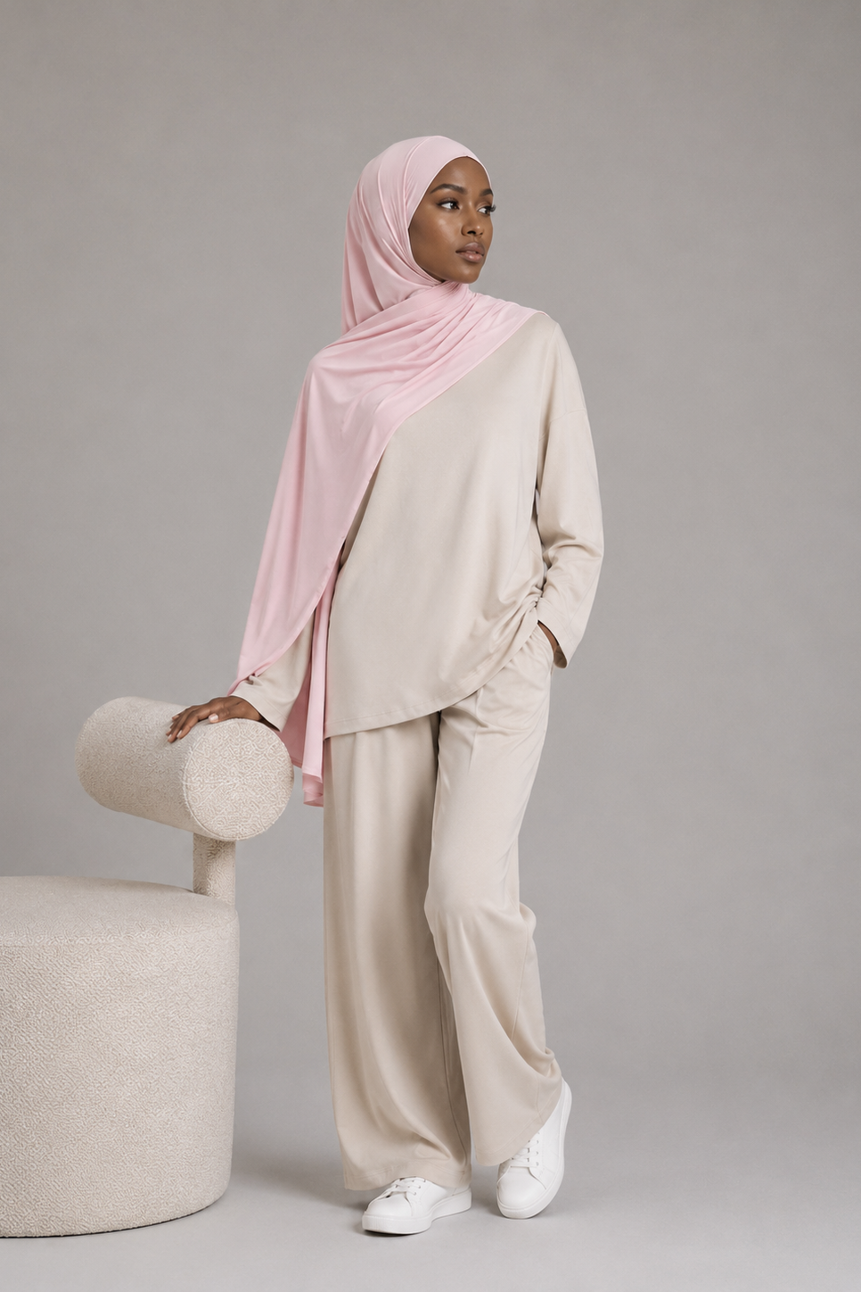 Hijab Jersey Liquide - Rose