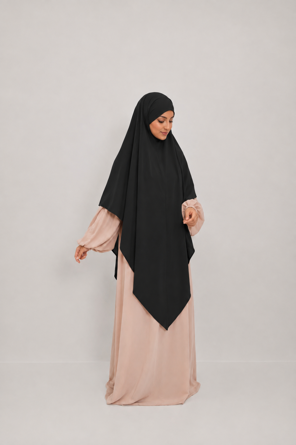 Khimar Soie de Médine XXL Extra Long – Noir