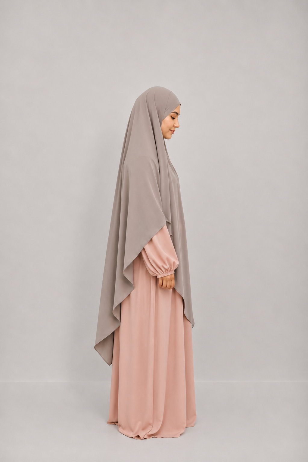 Khimar Soie de Médine XXL Extra Long – Taupe