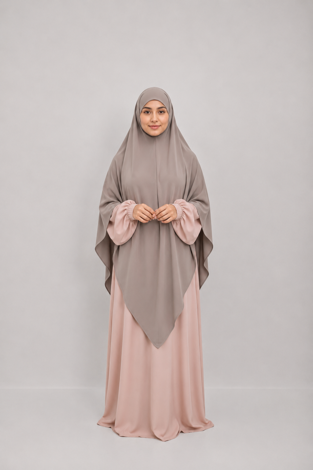 Khimar Soie de Médine XXL Extra Long – Taupe