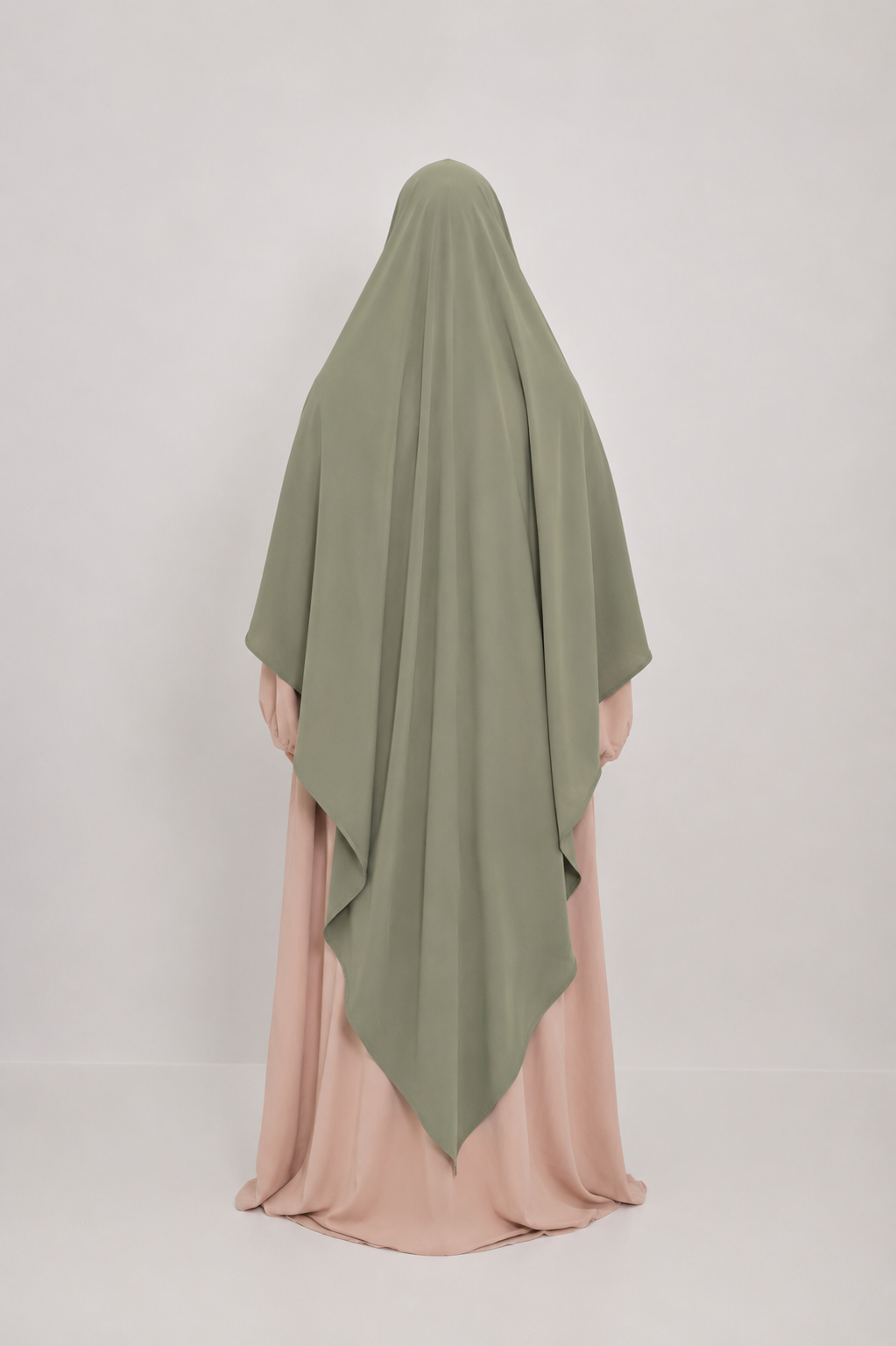 Khimar Soie de Médine XXL Extra Long – Vert Tilleul