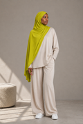 Hijab Jersey Liquide - Vert Anis