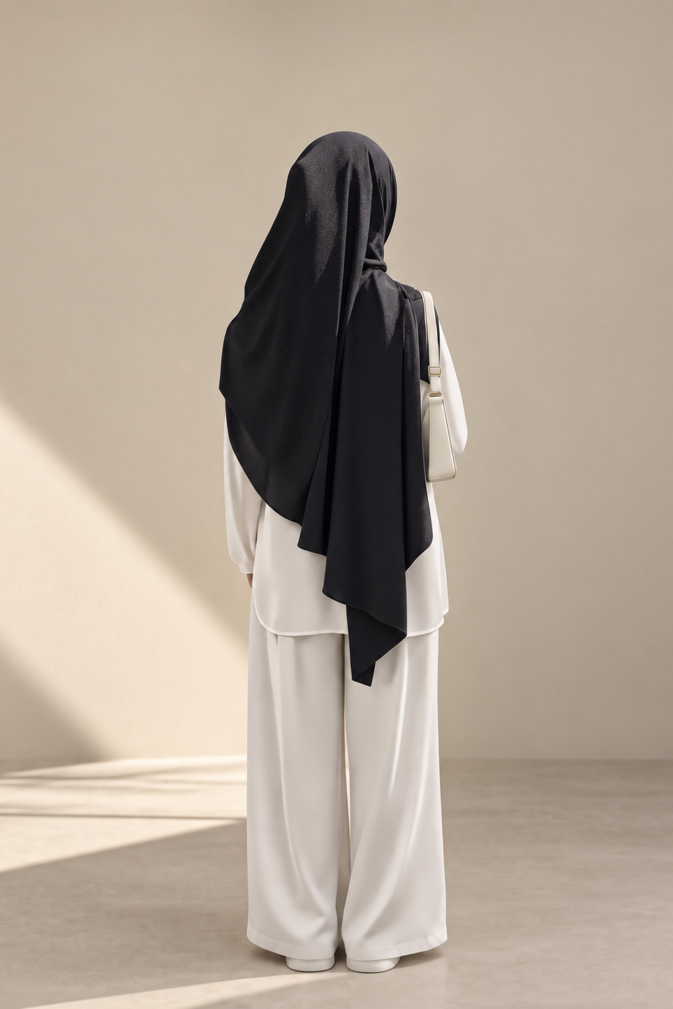 Hijab Jersey Premium Satiné -Noir