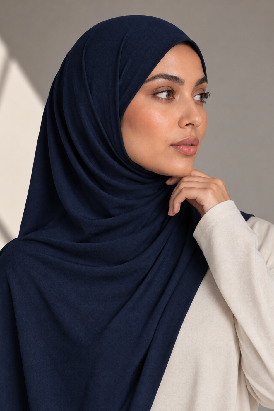 Hijab Jersey Premium - Bleu nuit
