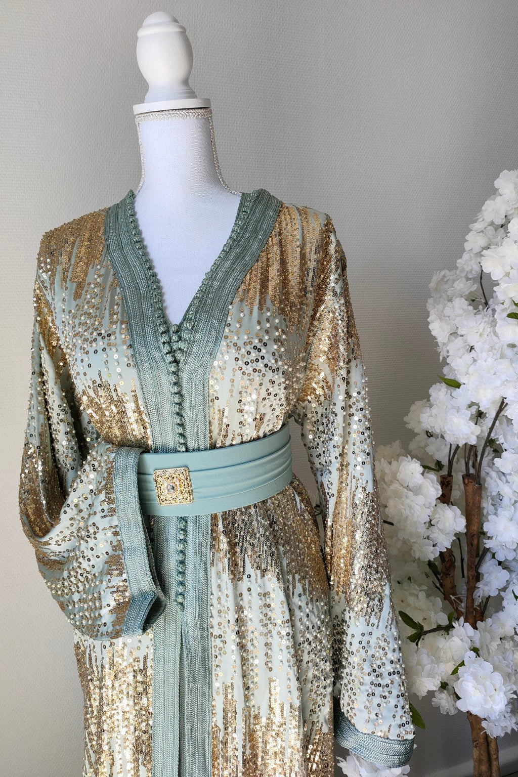 Takchita Prestige - Sauge sequins doré