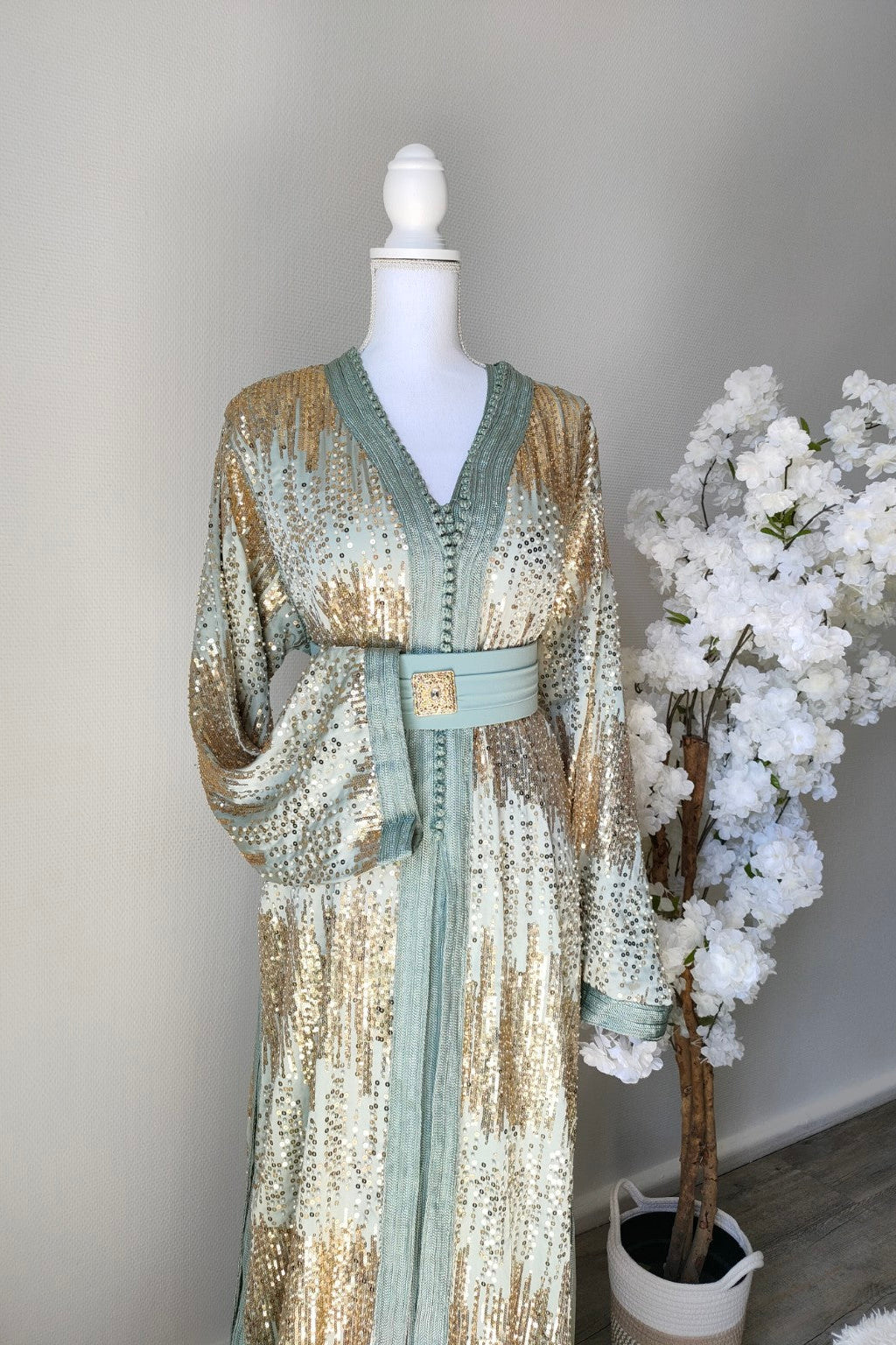 Takchita Prestige - Sauge sequins doré