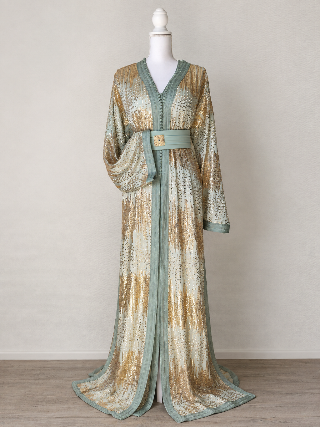 Takchita Prestige - Sauge sequins doré