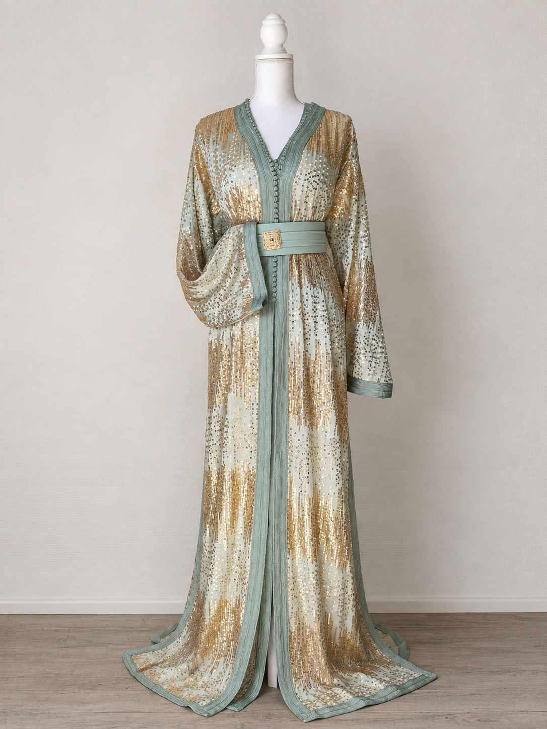 Takchita Prestige - Sauge sequins doré