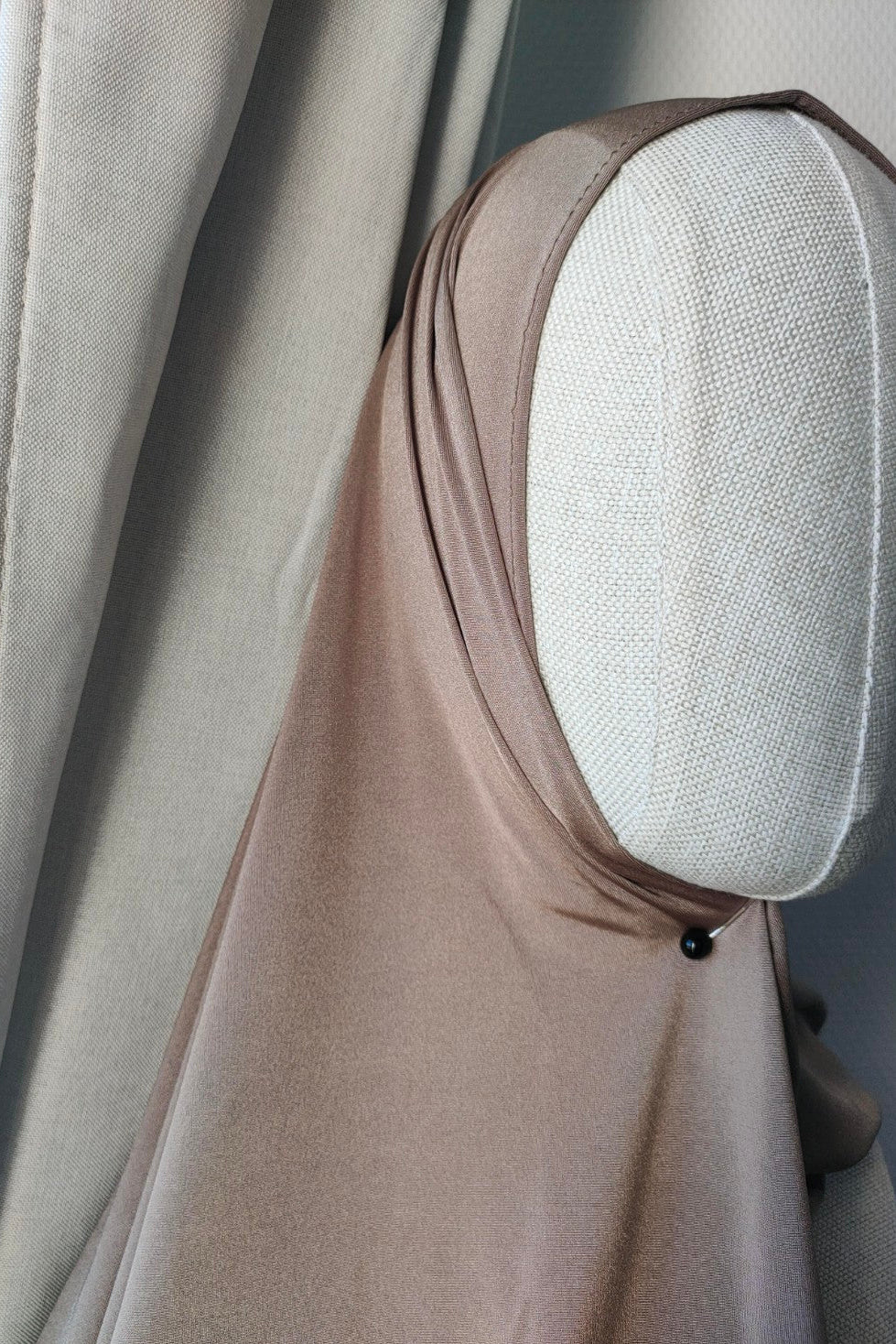 Hijab Jersey Premium Satiné - Taupe latté