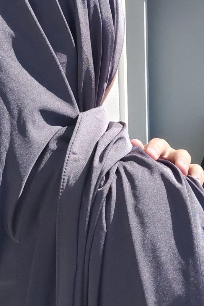 Hijab Jersey Premium Satiné -Violet Ardoise