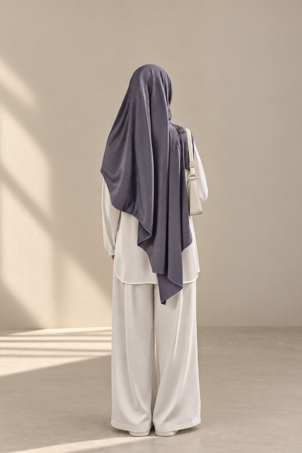 Hijab Jersey Premium Satiné -Violet Ardoise