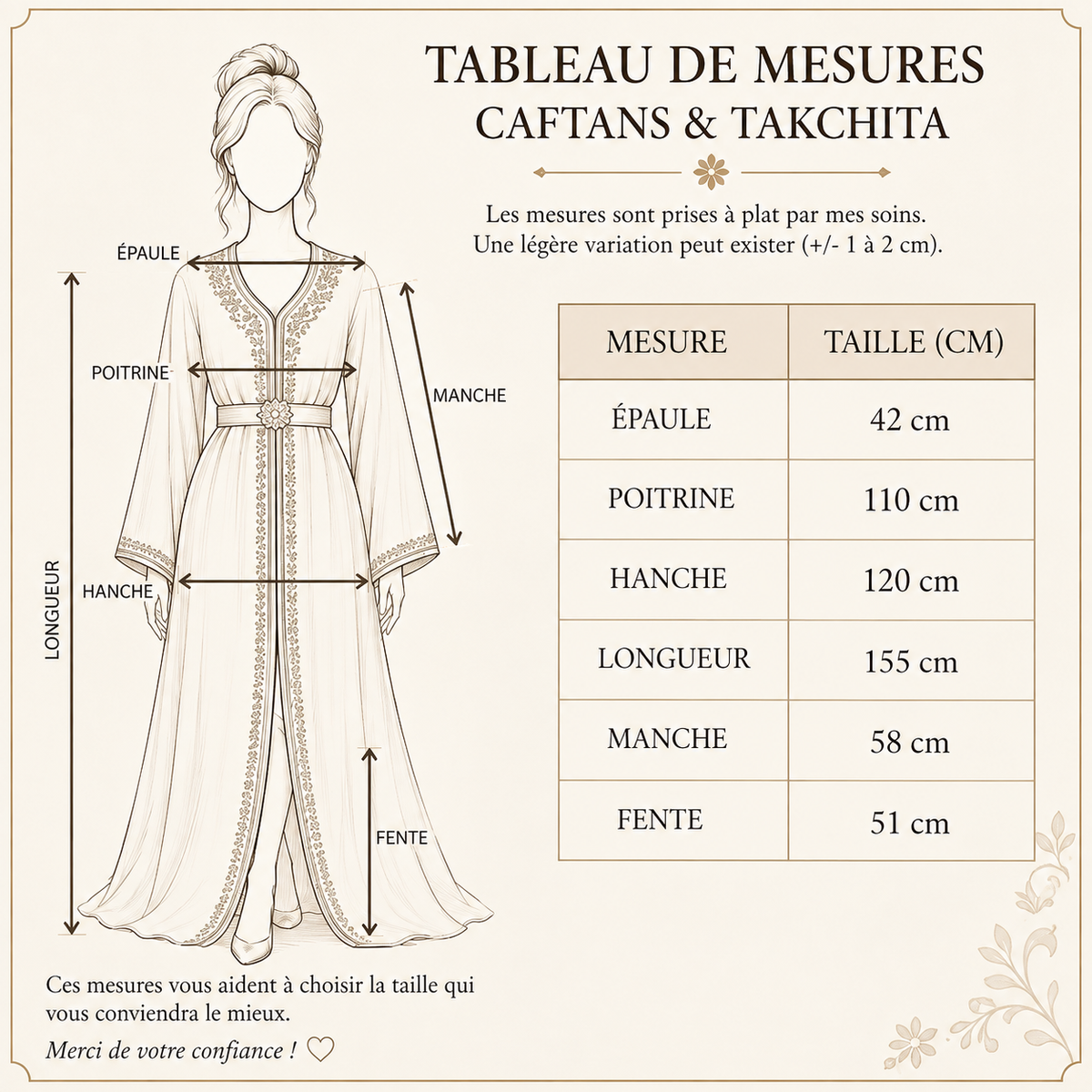 Takchita Dentelle Noire – 2 Pièces avec Ceinture