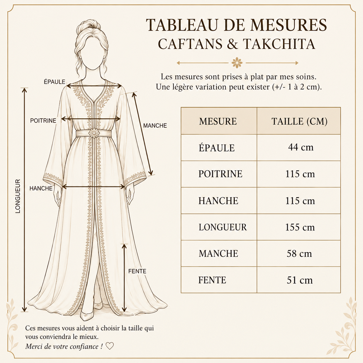 Takchita Prestige - Sauge sequins doré