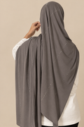 Hijab Jersey Premium à strass - Taupe Grisé