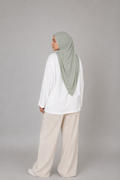 Hijab Jersey Premium Triangle - Vert sauge