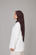Hijab Jersey Premium Triangle - Marron Prune